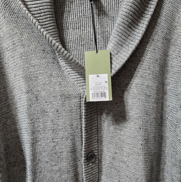 Goodfellow & Co Gray Button Front Knit Collared Cardigan Sweater NWT Size: XL - Picture 2 of 4